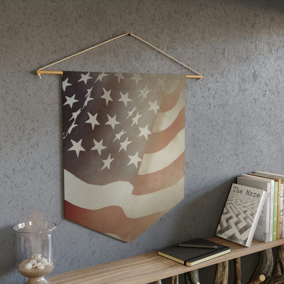 Hanging American Flag Wall Pennant